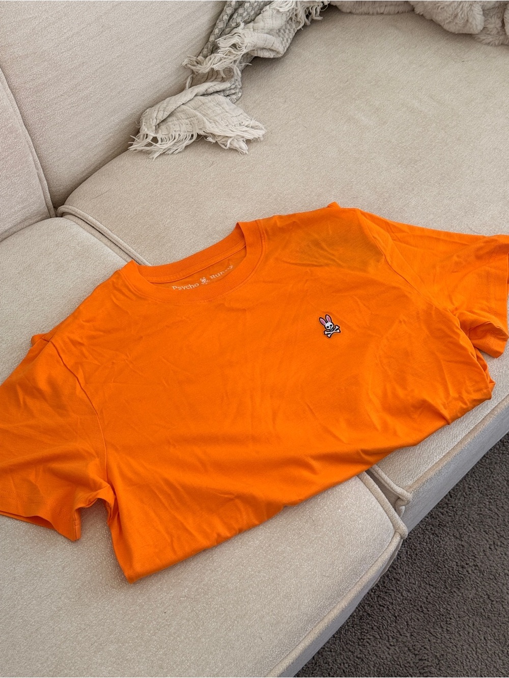Psycho Bunny Bright Orange Short Sleeve Crew Tee